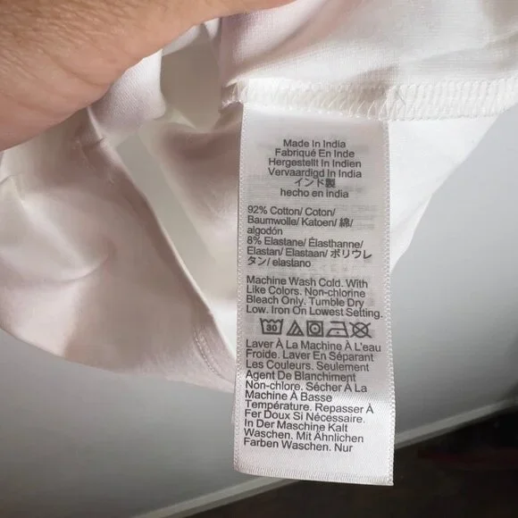 J.Crew Stretch cotton-blend apron tank top White Size XXS CJ074 - Picture 5 of 5